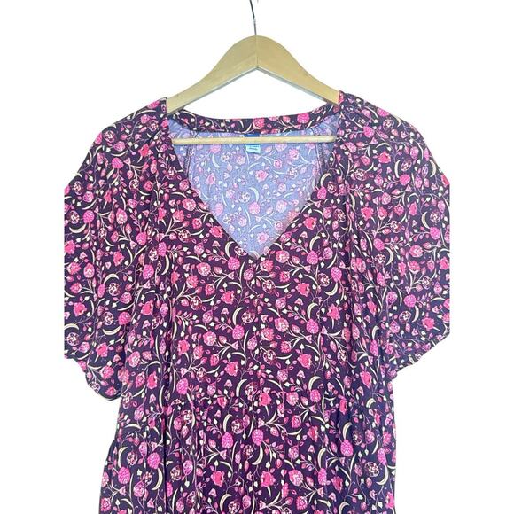 Old Navy Women's Whimsical Boho V-Neck Floral Swing Mini Dress Size XL Multi - Picture 6 of 10